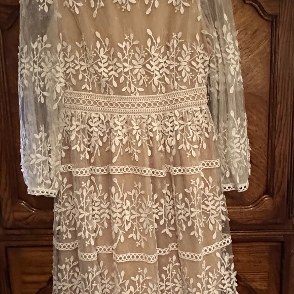 IVY CITY & CO - SICILY DRESS - CHAMPAGNE LINING - Ivory Coast- Size 12 - Picture 11 of 12